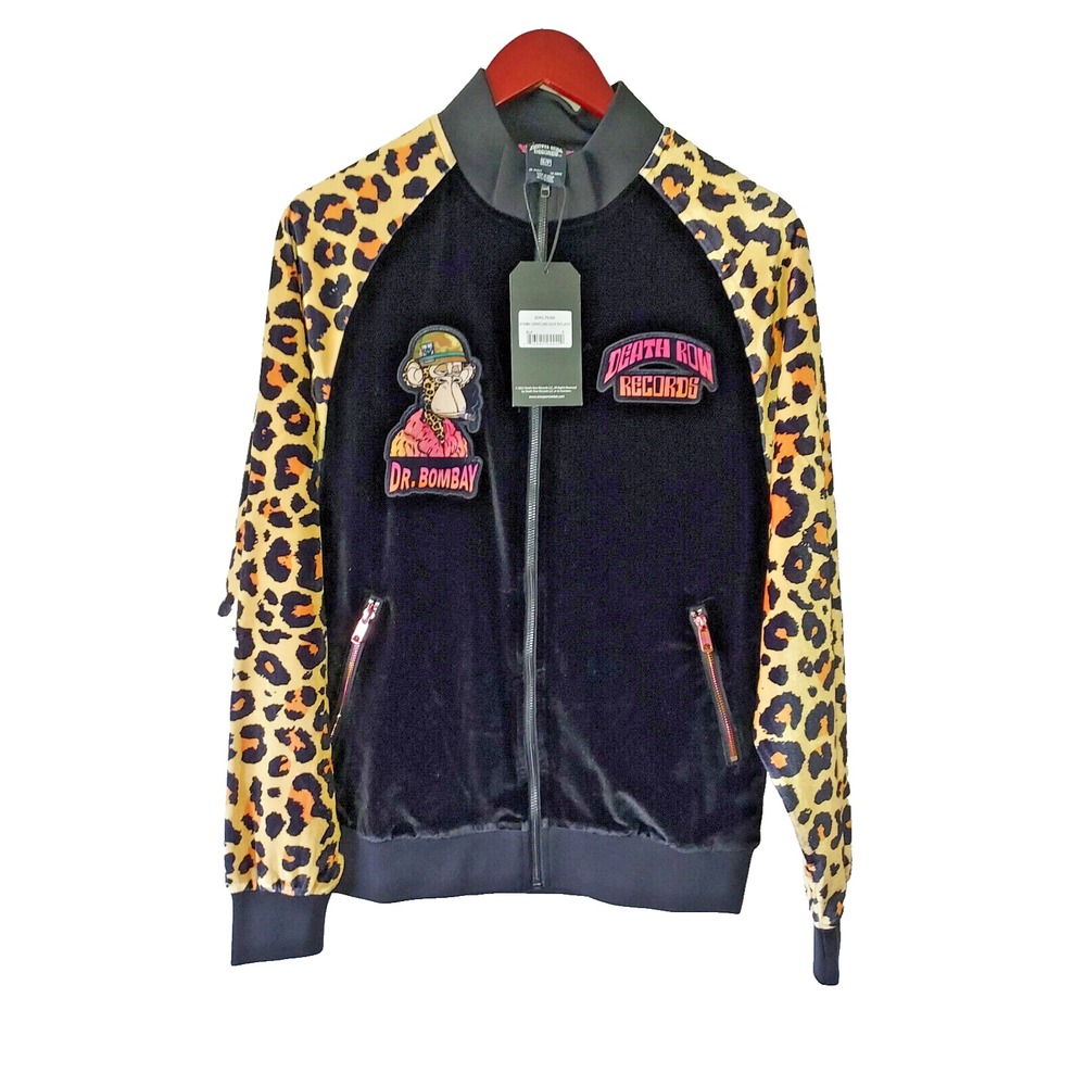 Death Row‎ Records Track Jacket Dr. Bombay Womens Small Leopard Velour $168.00